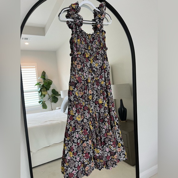 Sea Floral Ruffle Maxi Dress - Picture 1 of 5